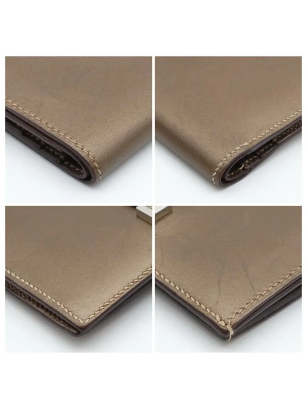 Hermes Bearn Compact Milois Bifold Wallet Blanc